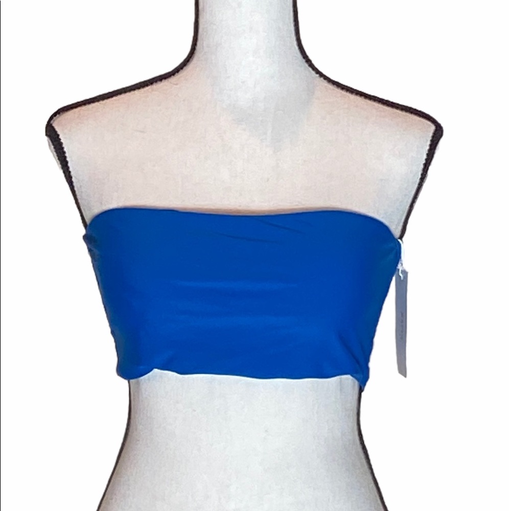 Zaful Bandeau Style Blue Bikini Top. In Large or 8